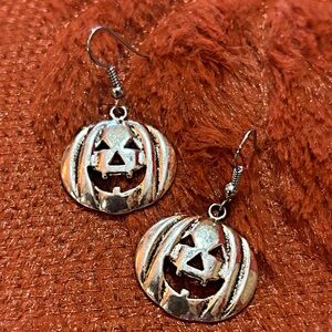 Silver Pumpkin Earrings